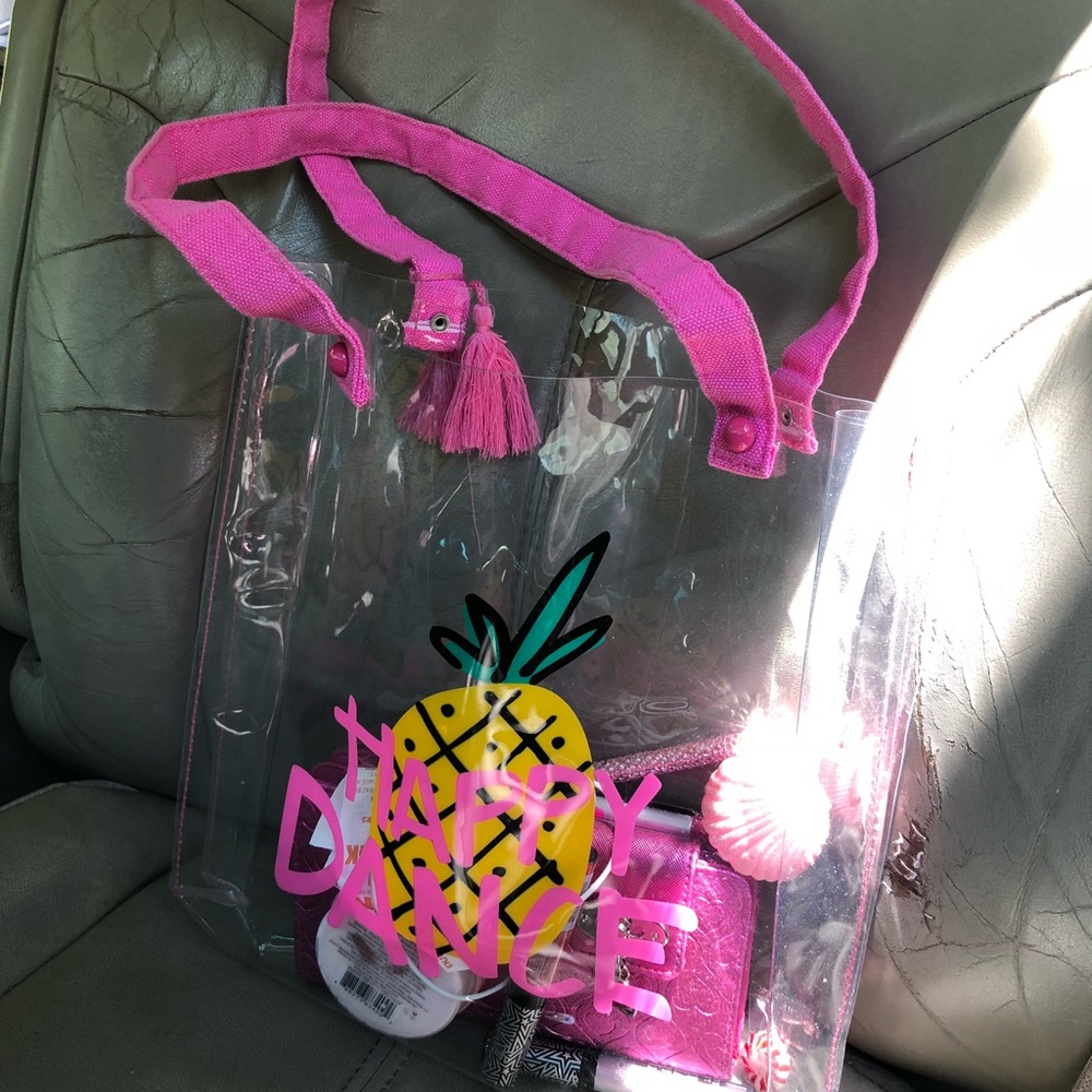 🆕Pink and Clear Pineapple Tote